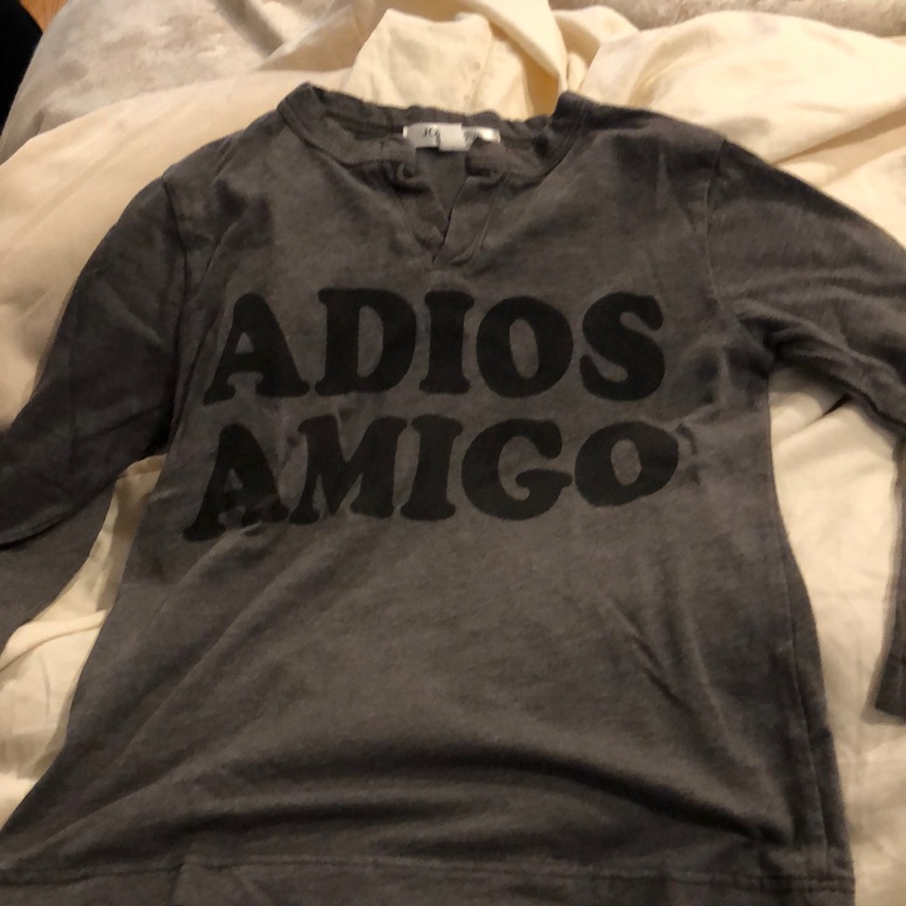 Gray long sleeve boys tee shirt